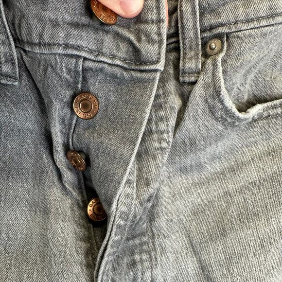 Gap Charcoal Wash Cheeky Straight High Rise Button Fly Jeans Women's Size 25 - Picture 10 of 12